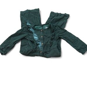 Cat & Jack Green Houndstooth Button-Up One Piece